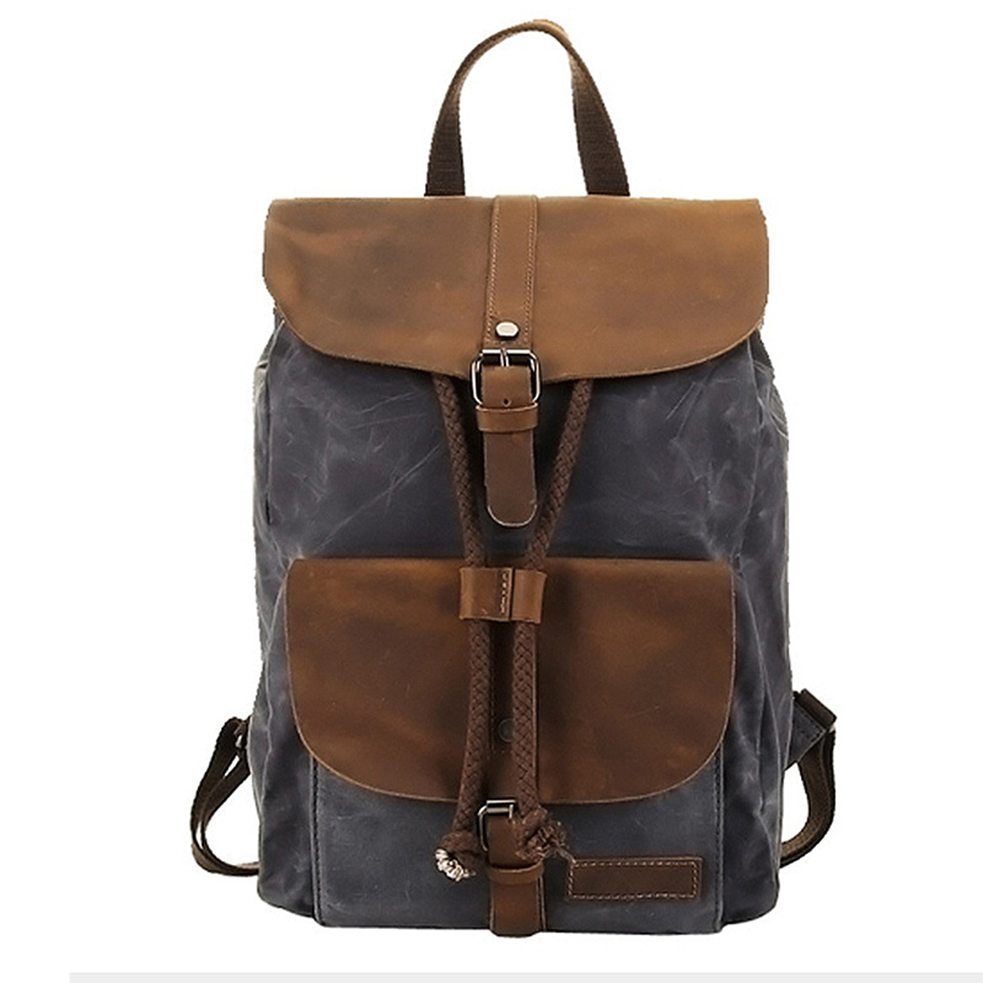 Waterproof Leather Outdoor Travel Backpack 13