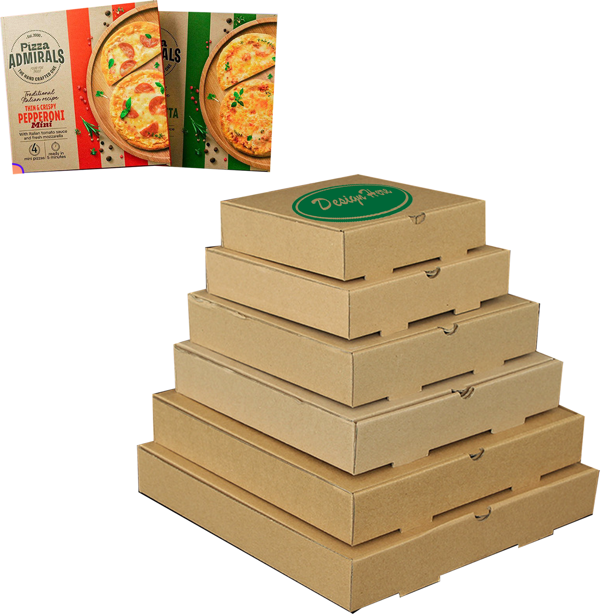 Customizable Pizza Boxes Of Various Sizes 3