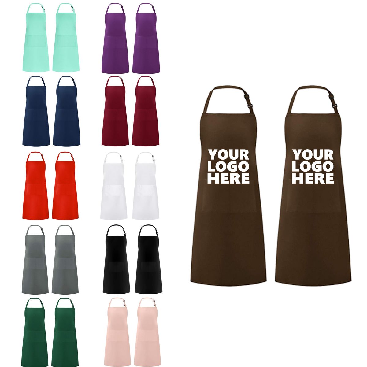Adjustable Button Apron 12
