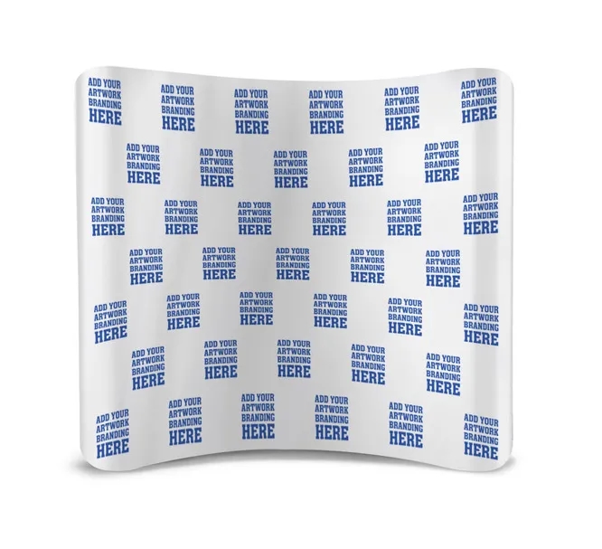10ft x 8ft Step and Repeat Curved Pillow Case Backdrop 5