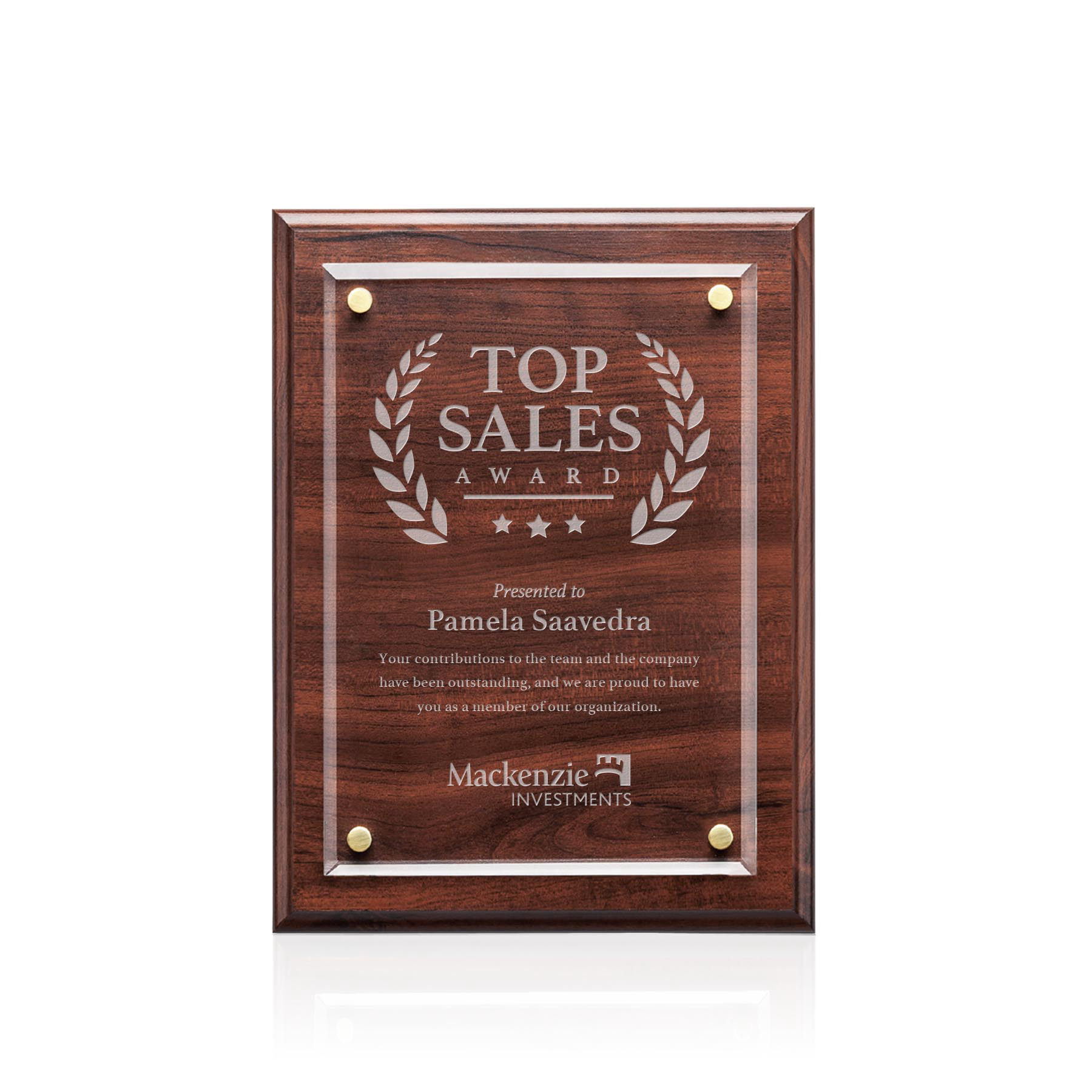 Elton Lasered Plaque-Cherry