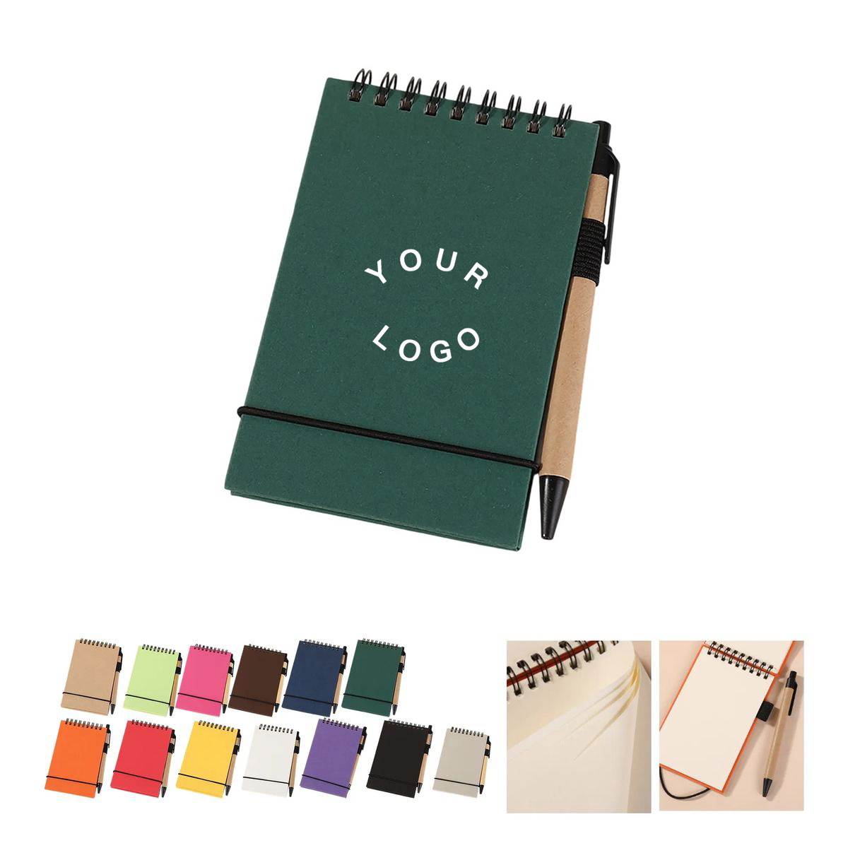 Portable Notepad with Elastic and Writing Tool