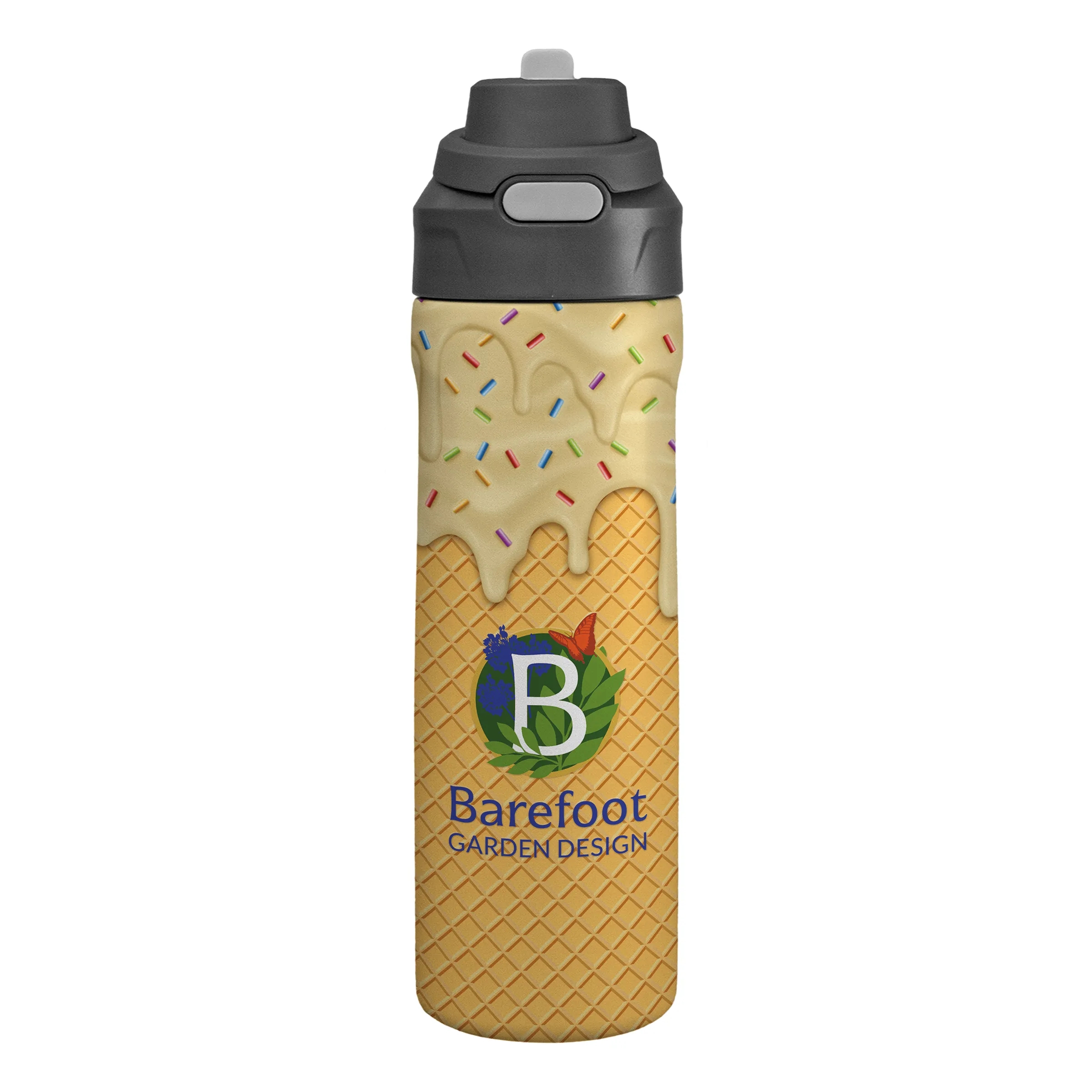 Pop Up 24 Oz. Recycled Ice Cream Bottle, custom water bottle with logo imprint 9