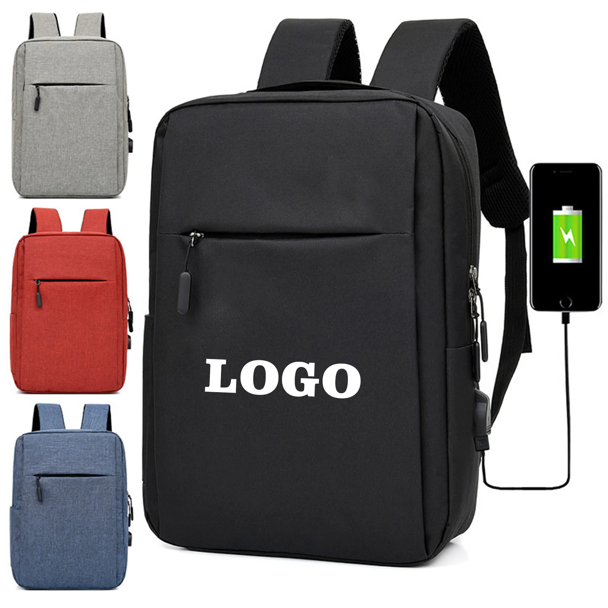 Computer Backpack with USB Charging Port MOQ 20PCS 5