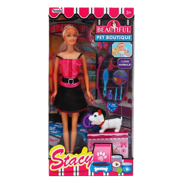 Stacy Dolls with Pets - Assorted 11.5" 2
