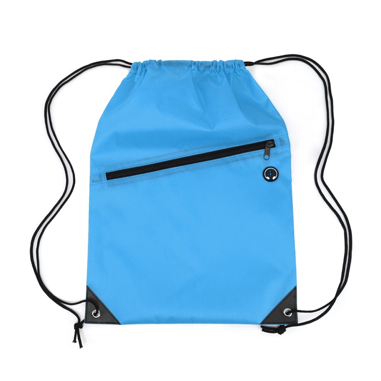 Drawstring Backpack with Front Zipper Pocket 79