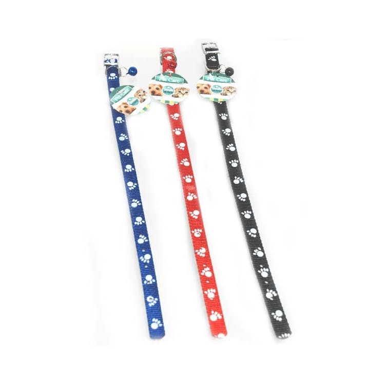 Paw Print Dog Collars - Assorted 3