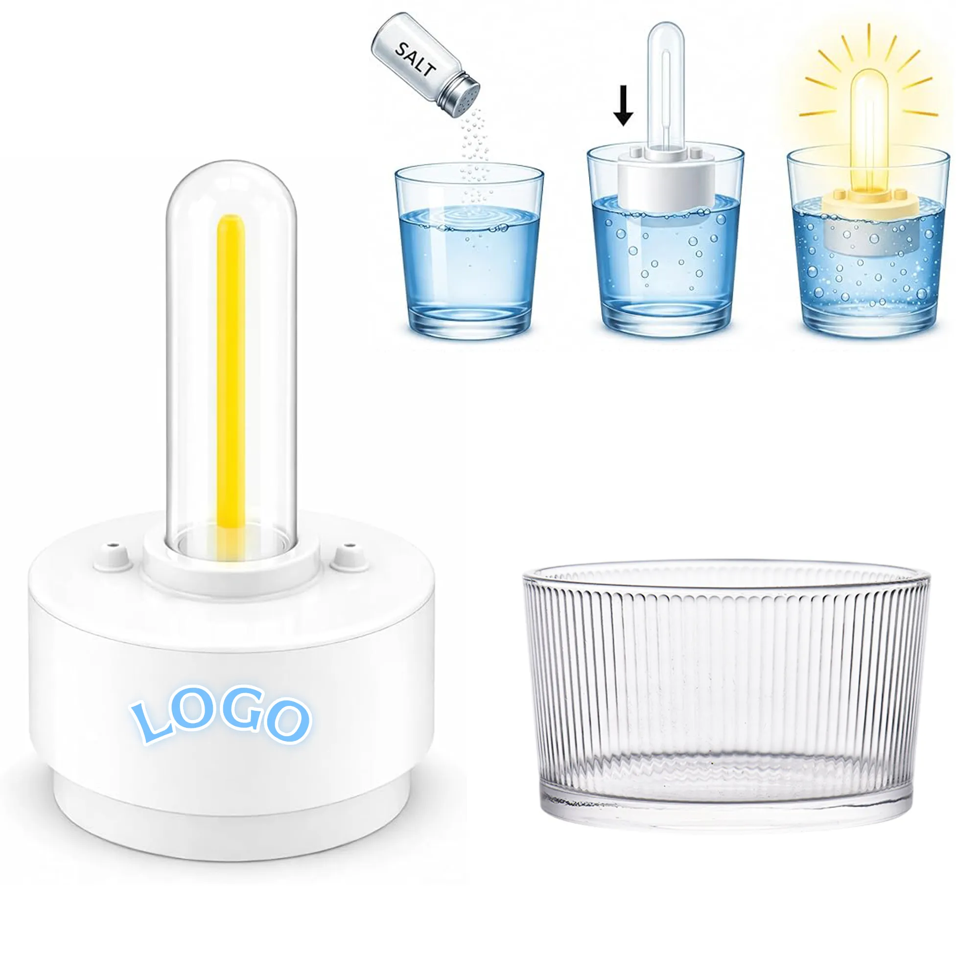 Saltwater Emergency Lantern ABS Acrylic Ceramic Night Light 1