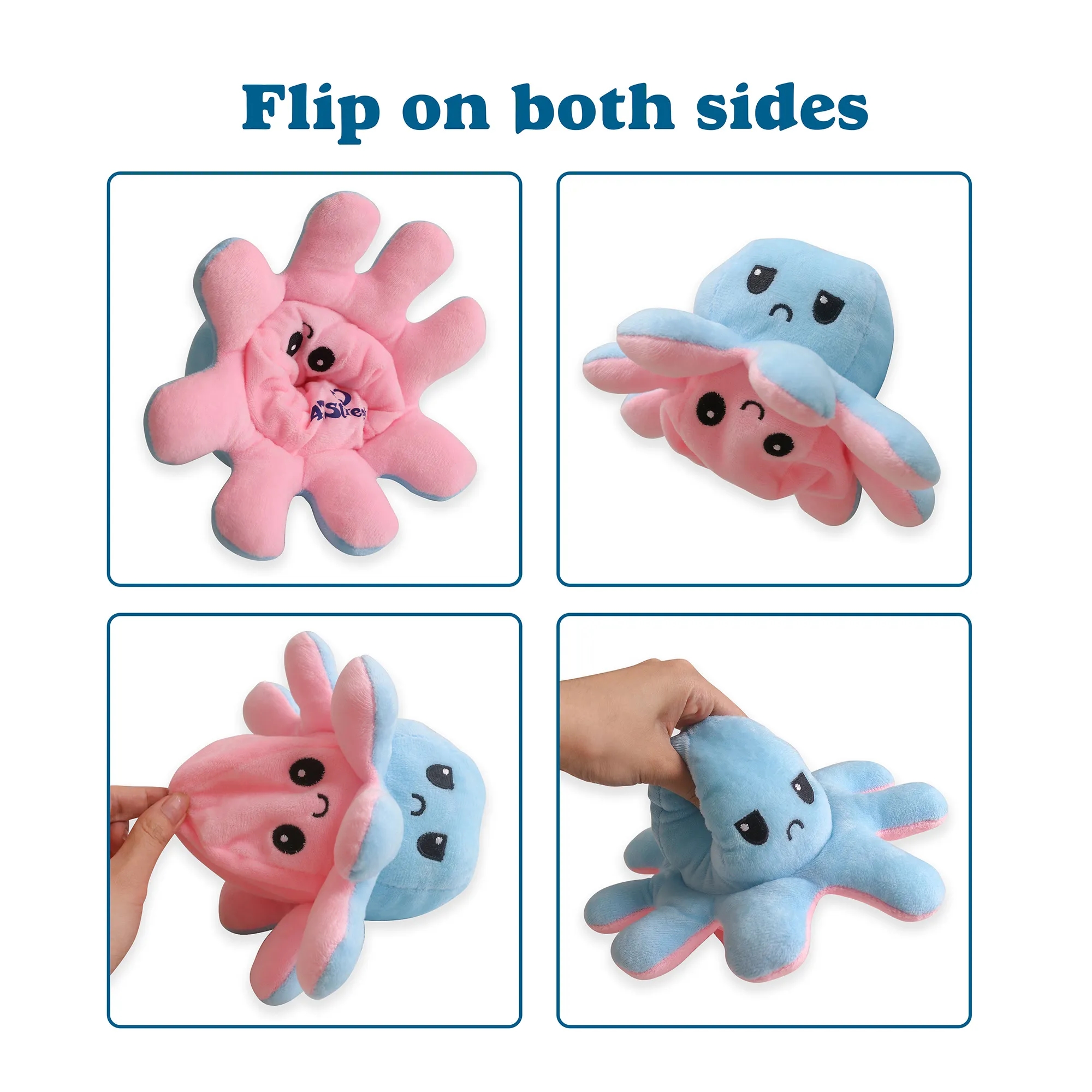 Large Reversible Octopus Plush Toy 4
