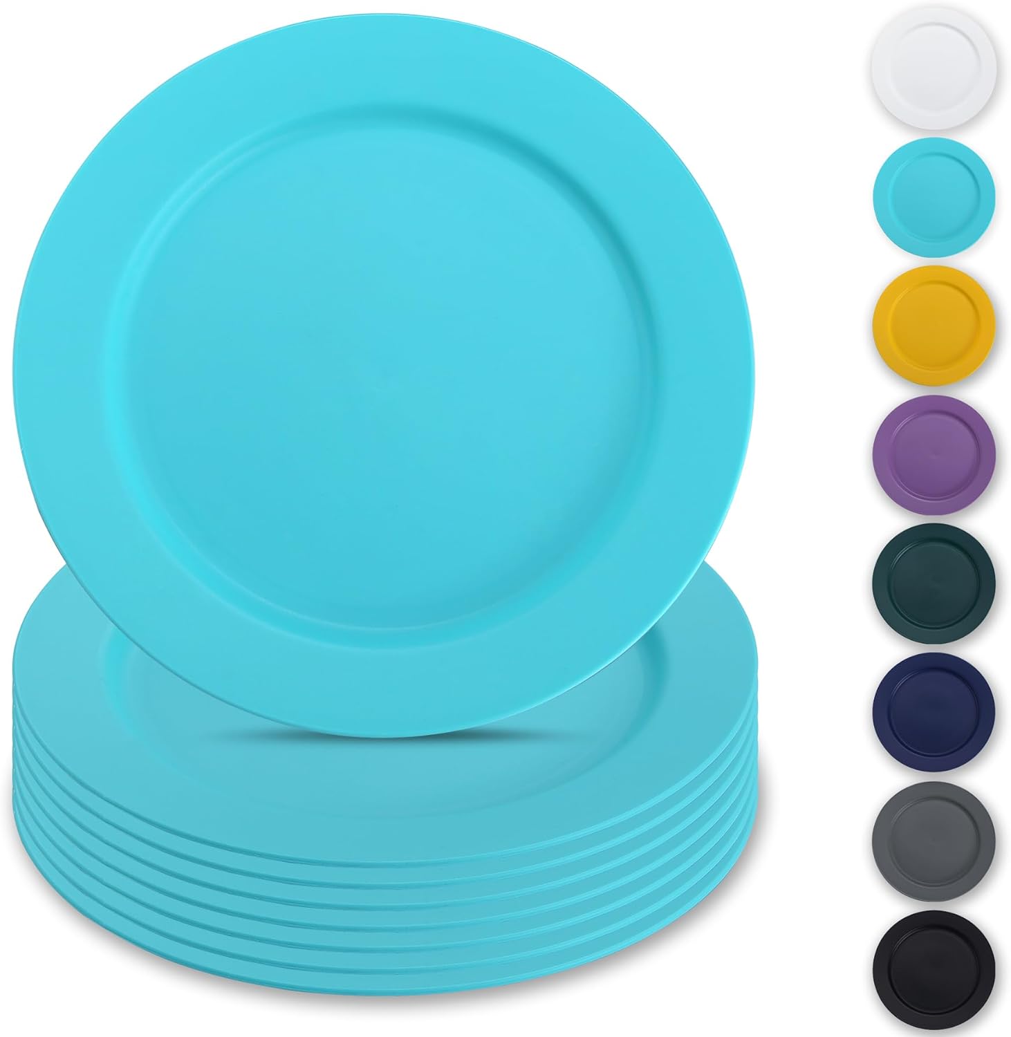 Reusable Flat Dinner Plates 9