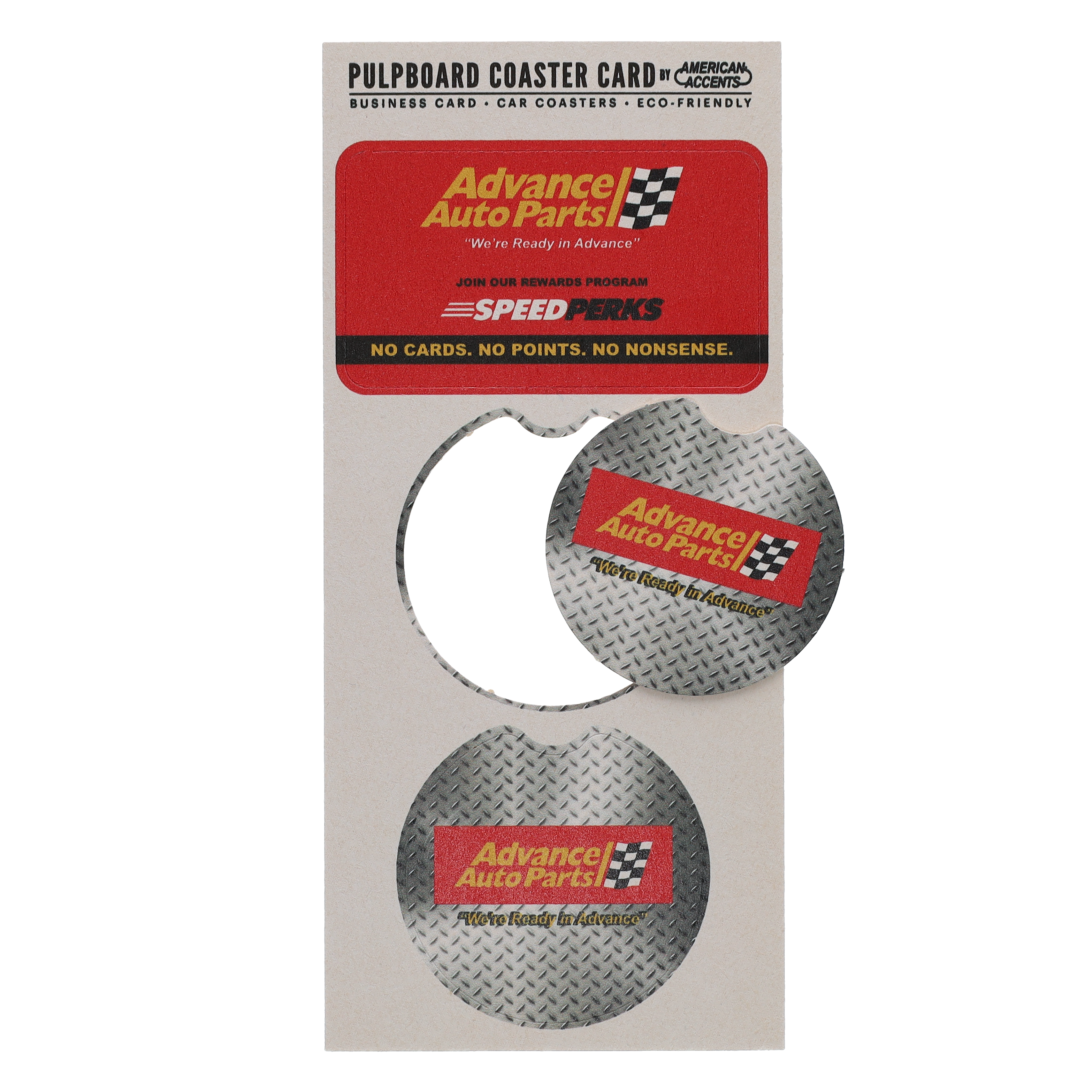 Coaster Card Pulpboard 35 pt Car Coaster 3.875" x 8.500" Digital Print 3