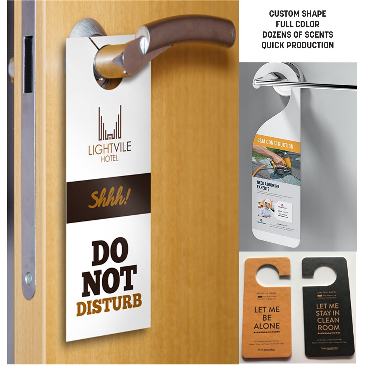Customizable Blank Door Hanger Hang Tag