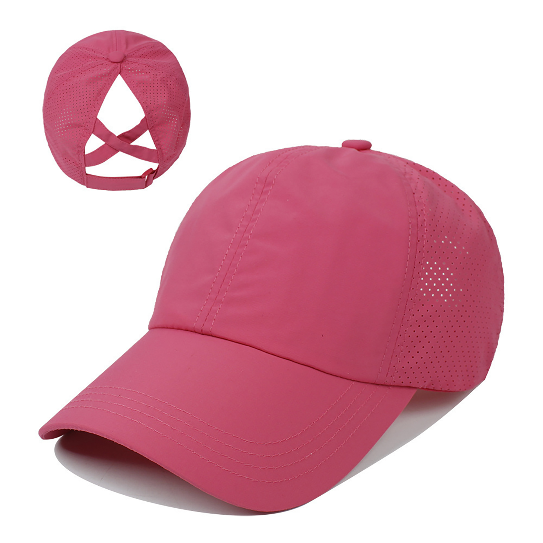 Ladies Crisscross Back Ponytail Cap 23