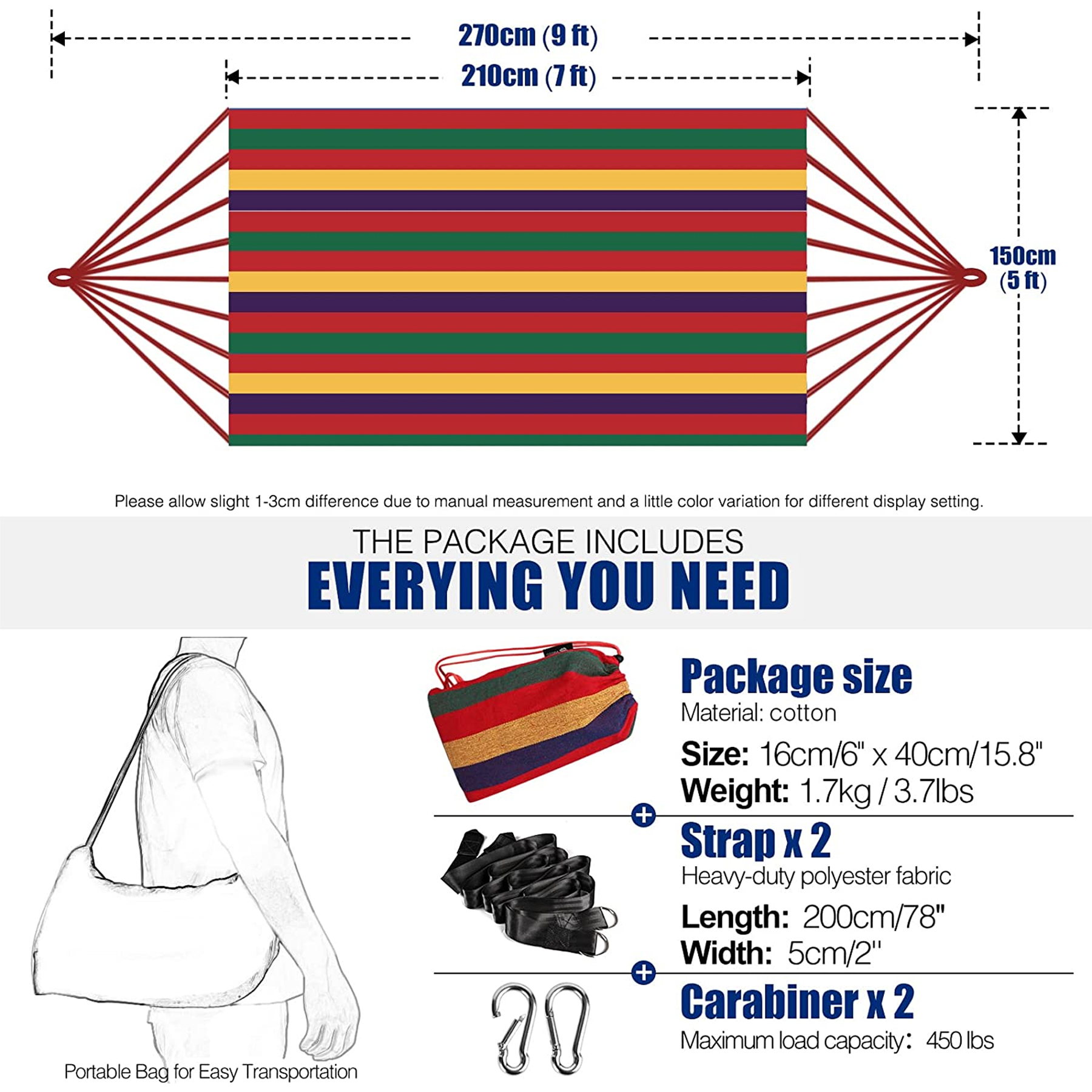 Portable Cotton Hammock 7