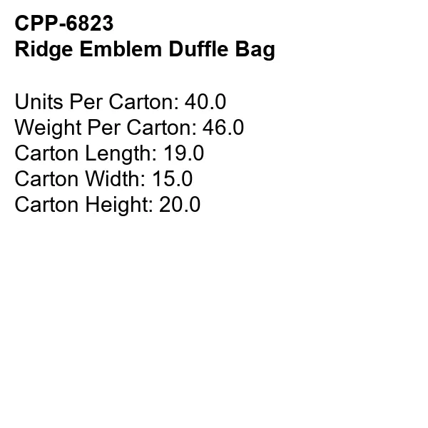 RIDGE EMBLEM DUFFLE BAG 4