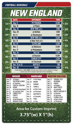 Magnet Football Sport Schedules - 4x7 Round Corners