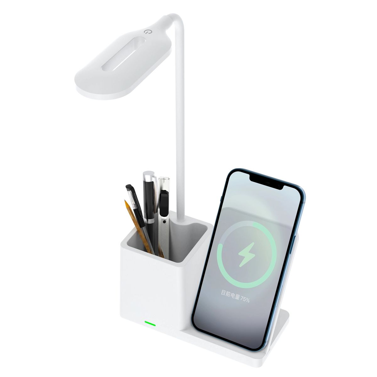 Rechargeable LED Desk Lamp Organizer