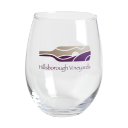 15 oz. Imported Stemless Wine Glass (2 Color Imprint)