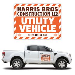 Magnetic Car/Truck/Auto/Vehicle Signs - 24x18 Round Corners