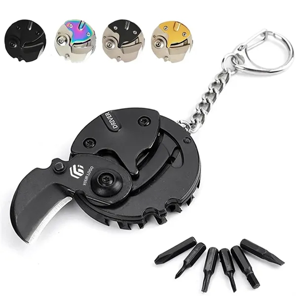 Camping work EDC multitool folding keychain pocket knife