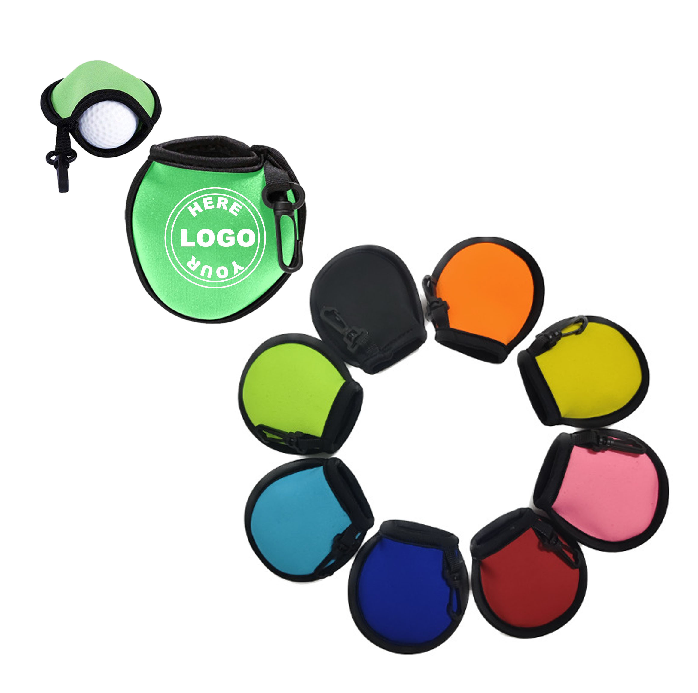 Customizable Portable Golf Ball Cleaner Pouch 4