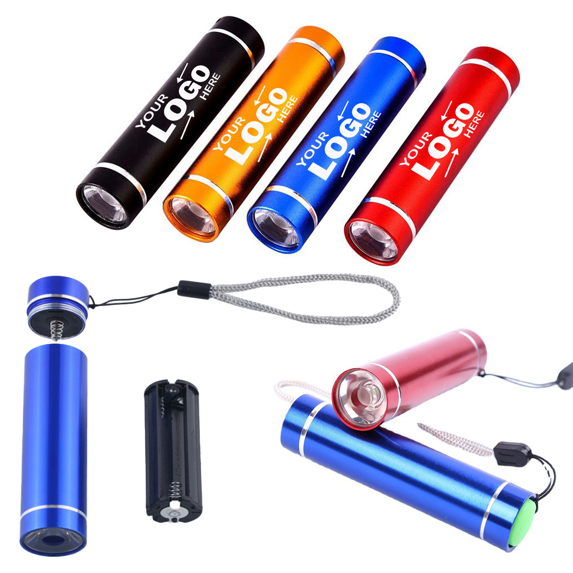 MOQ 50 LED Aluminum Alloy Flashlight