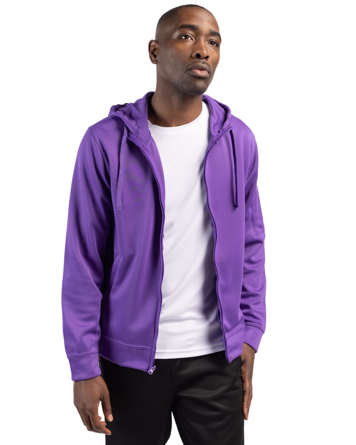 Clique Lift Solution-dyed Performance Unisex Full Zip Hooded Sweatshirt