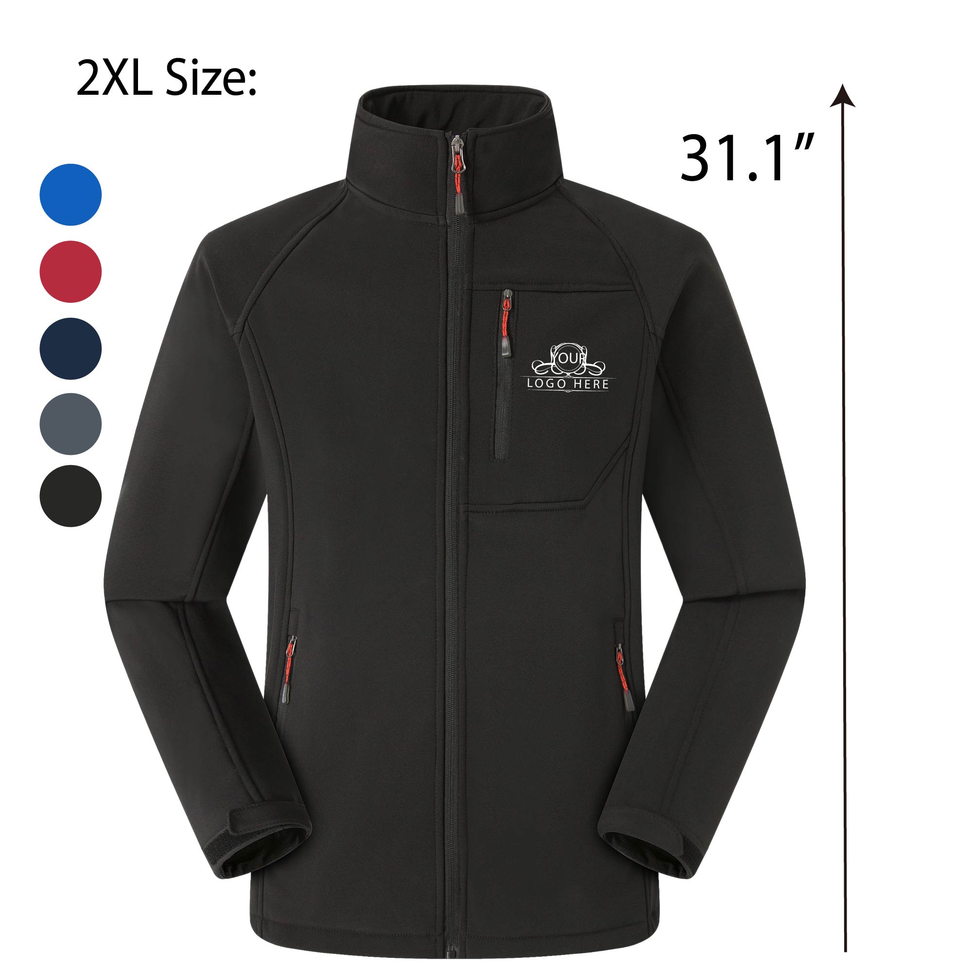 Unisex Polyester Performance Soft Shell Outerwear Jacket 7