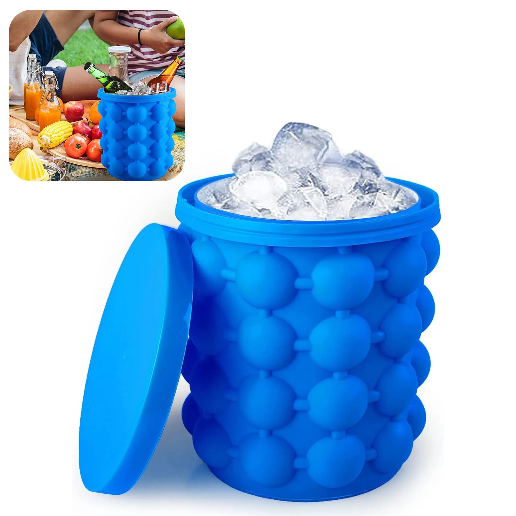 Silicone Ice Bucket Cup with Lid 7