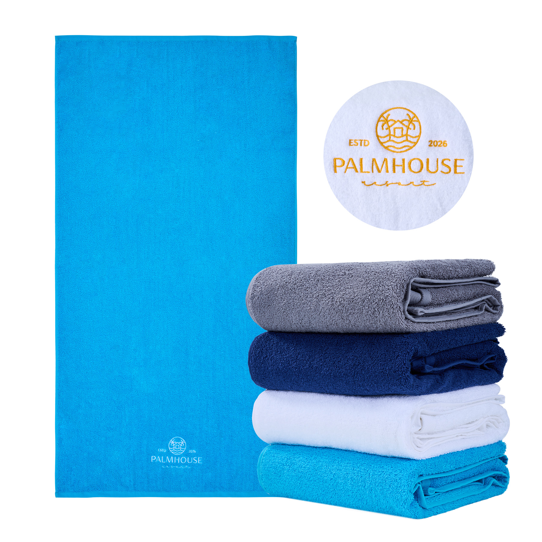 Embroidered 100% Cotton Beach Towel 2