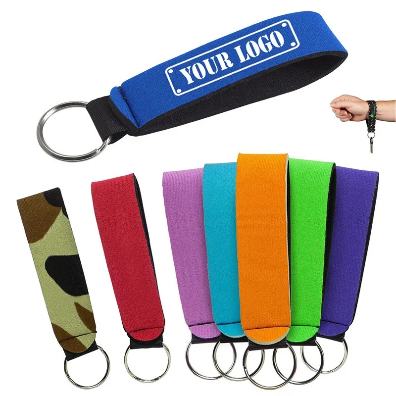 Floating Neoprene Keychain Waterproof Buoyant Key Ring
