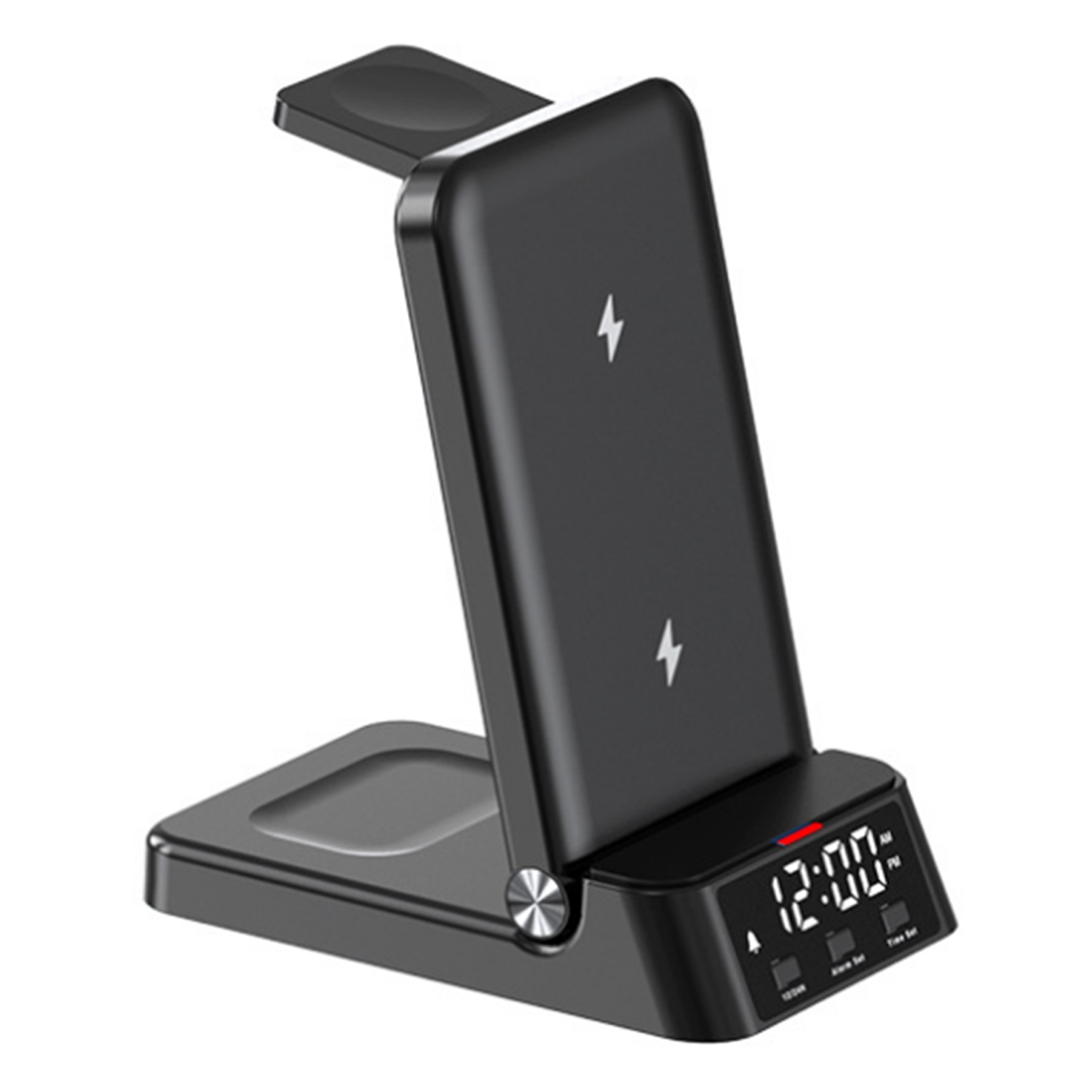 25W 4-IN-1 Foldable Wireless Charging Station with Clock 9