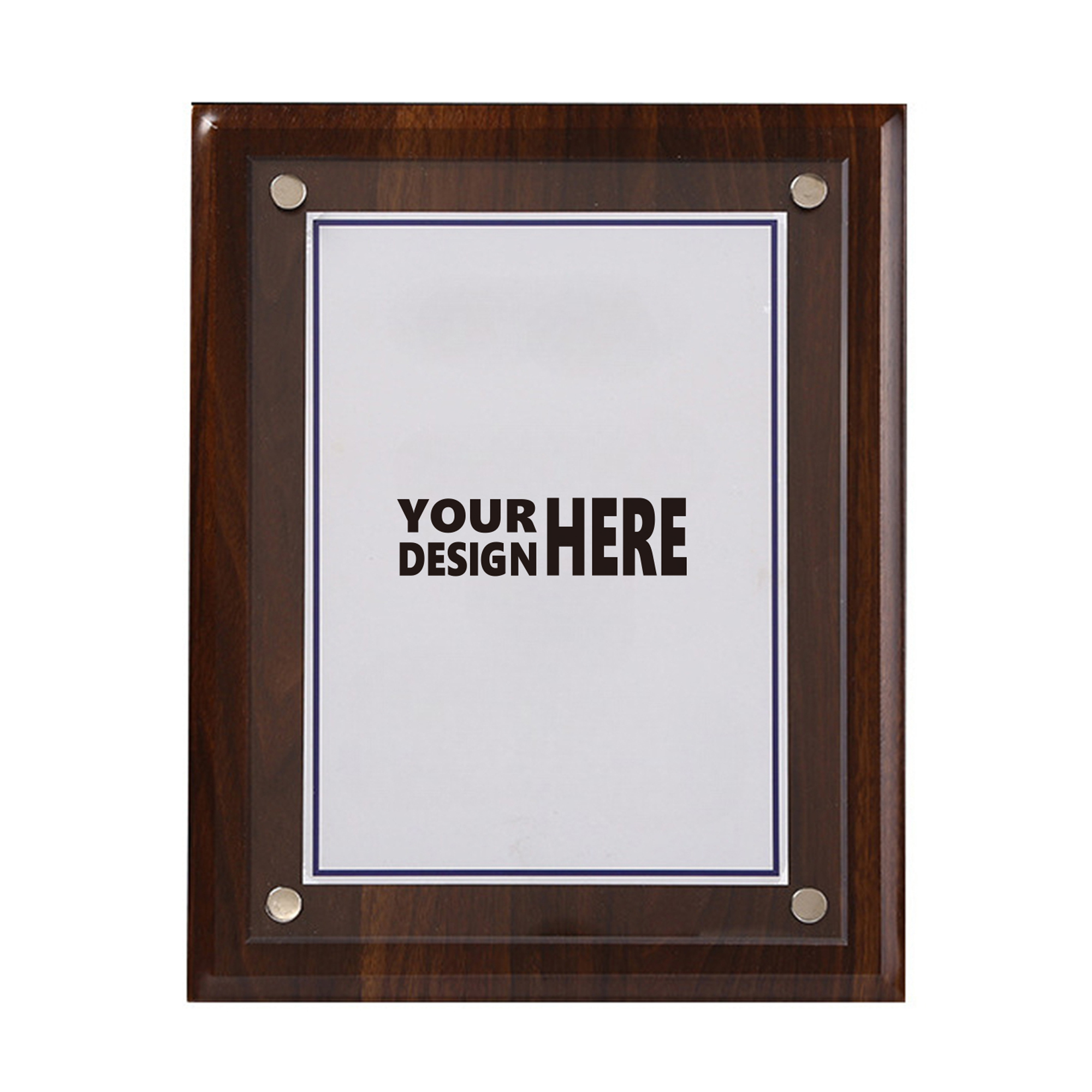 MOQ50 Custom Wooden Acrylic Award Plaque For Recognition