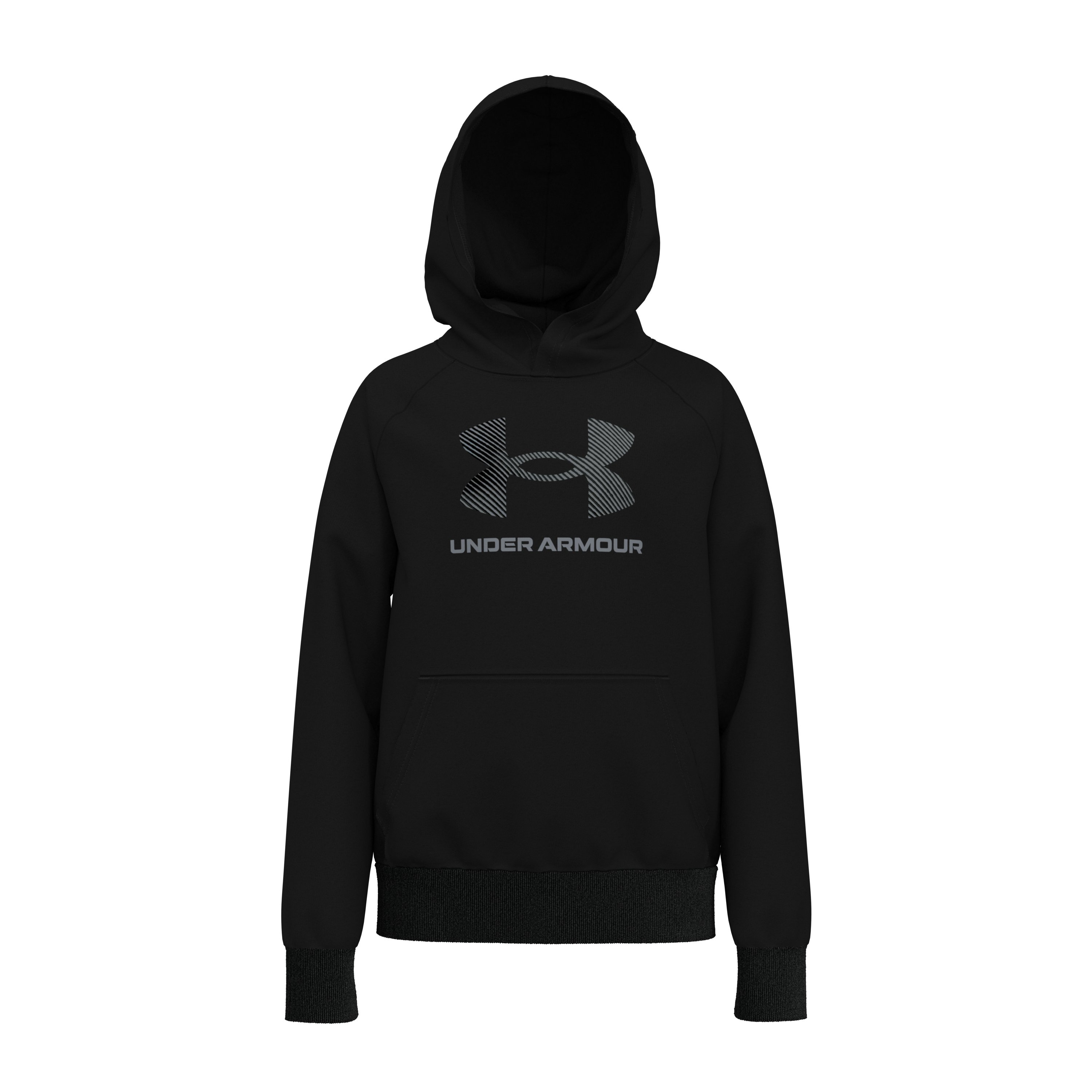 Boys' UA Rival Fleece Big Logo Print Fill Hoodie 12