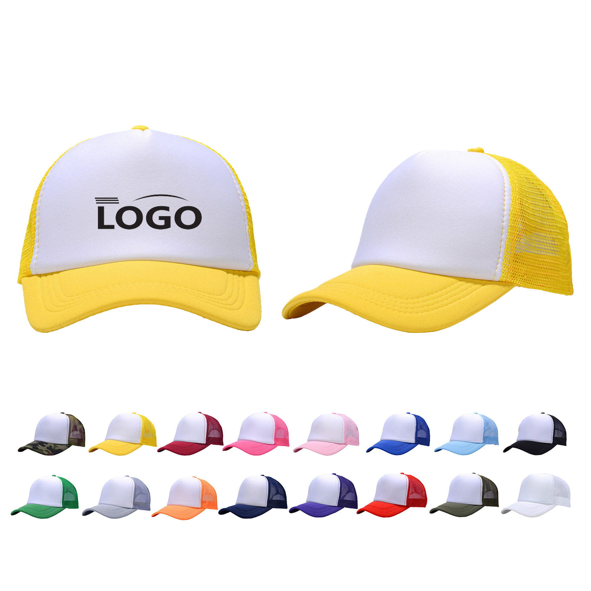 Breathable Mesh Cap Custom Logo Trucker Style
