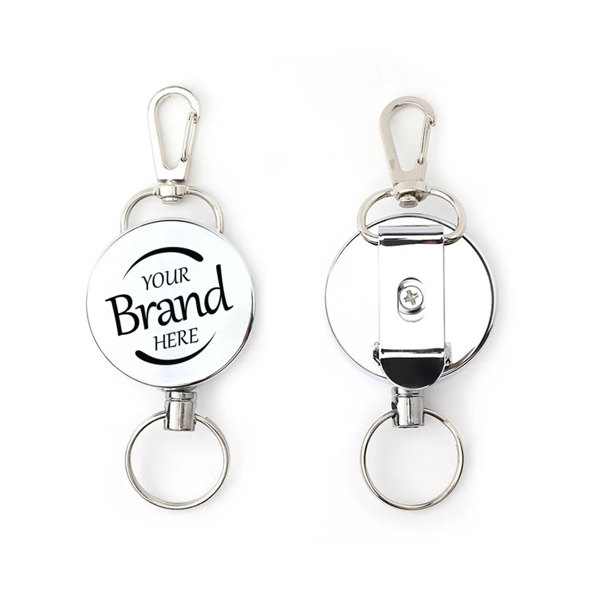 Metal Retractable Badge Reel Keychain