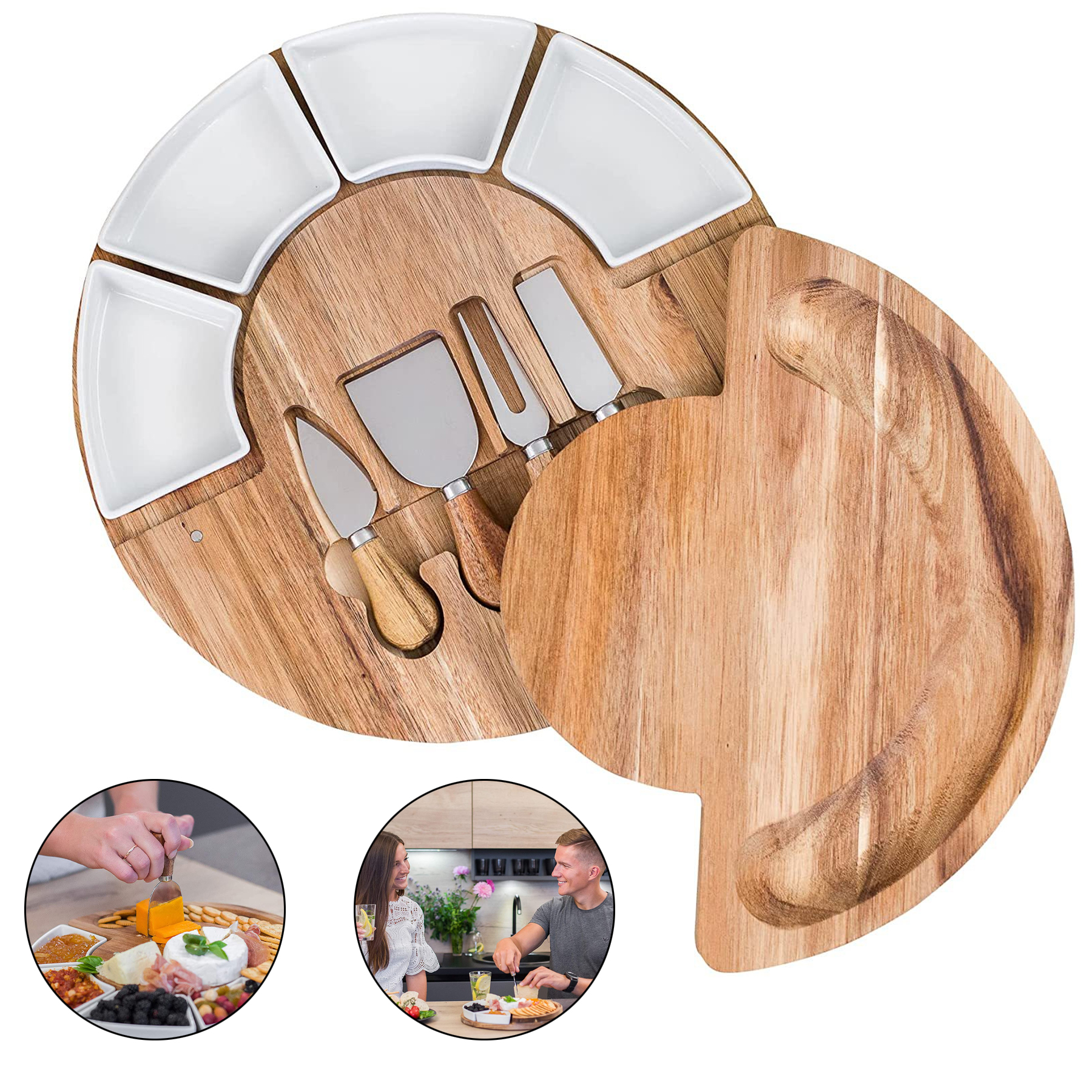 Charcuterie Board Set and Cheese Serving Platter