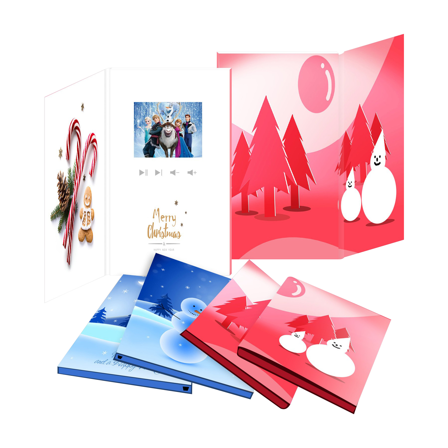 2.4" LCD Video Bi-fold Brochure 128MB