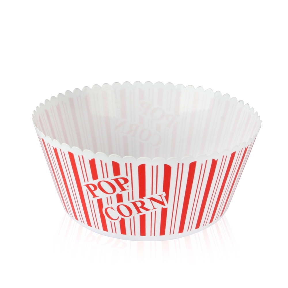 Custom 10" Round Plastic Popcorn Bowl