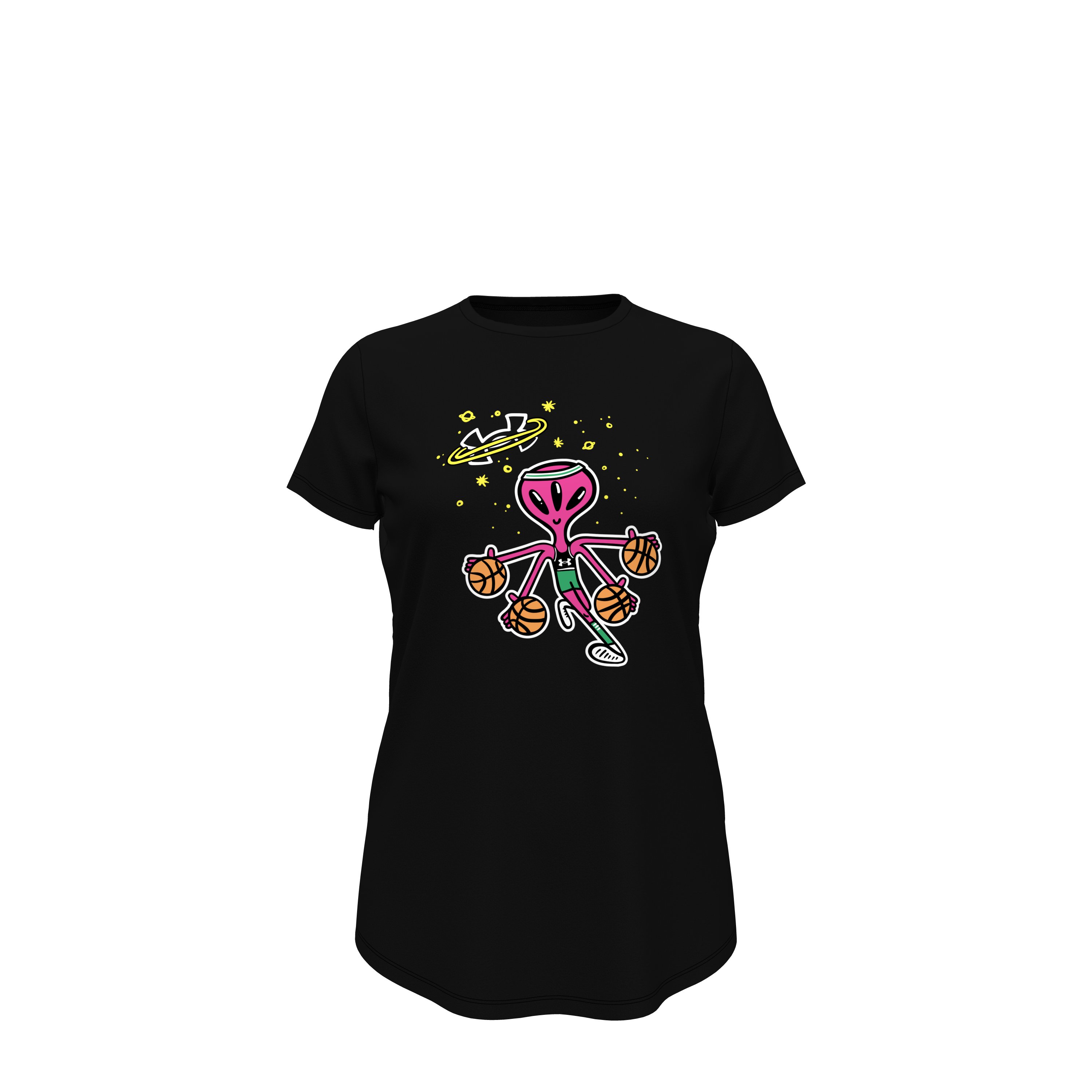 Girls' UA Out Of This World Basketball Short Sleeve, custom youth shirt with logo imprint 4