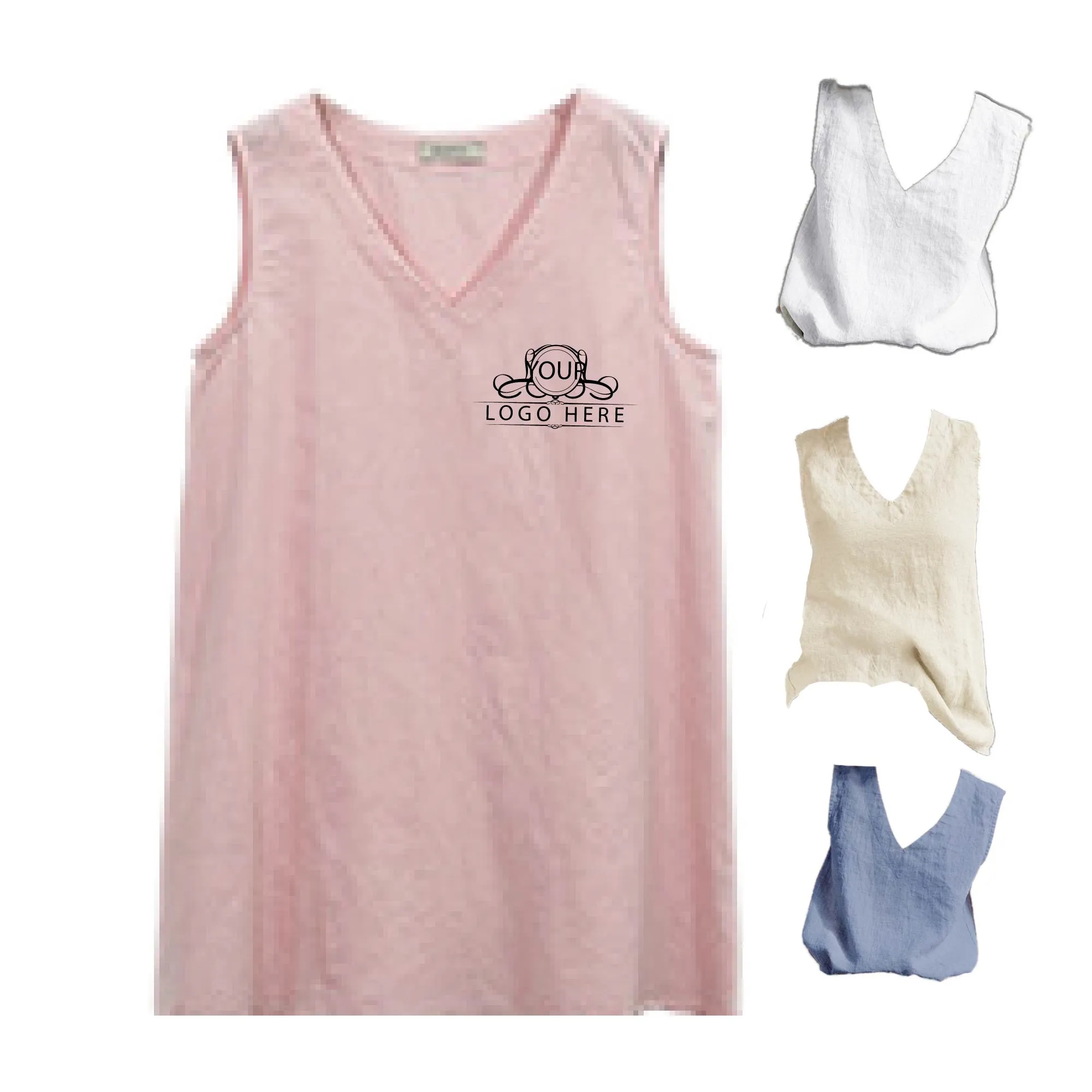 Women's Summer Sleeveless Tunic Casual T-Shirt