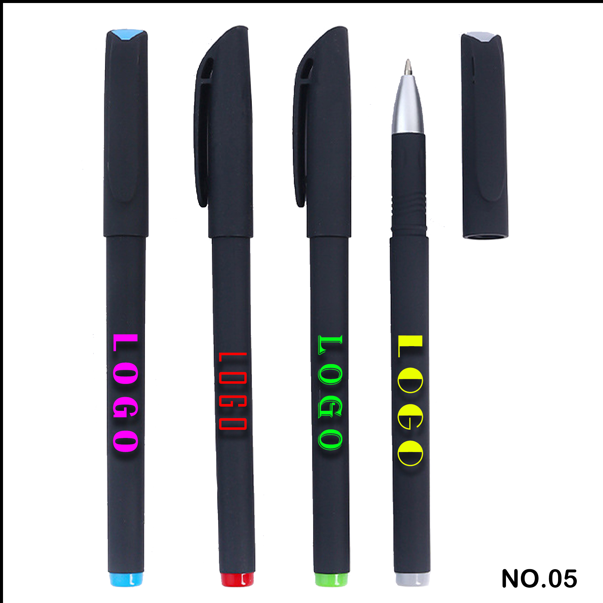 Skin-friendly Black Business Gel Pens 3