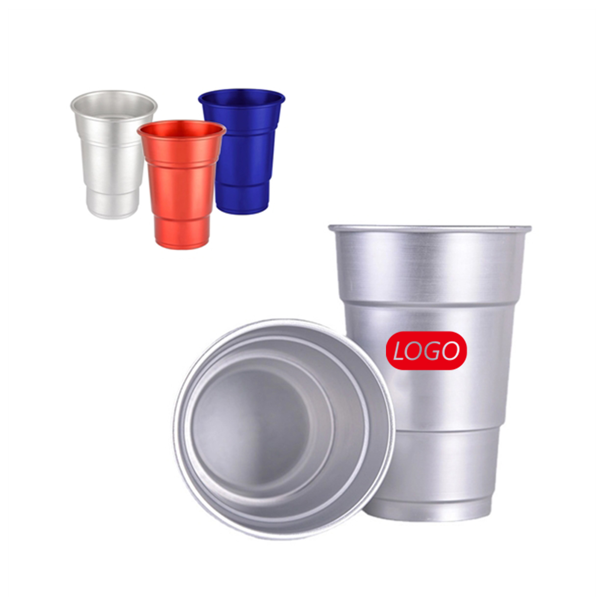 15 OZ Custom Stackable Aluminum Cup Beer Mug 3