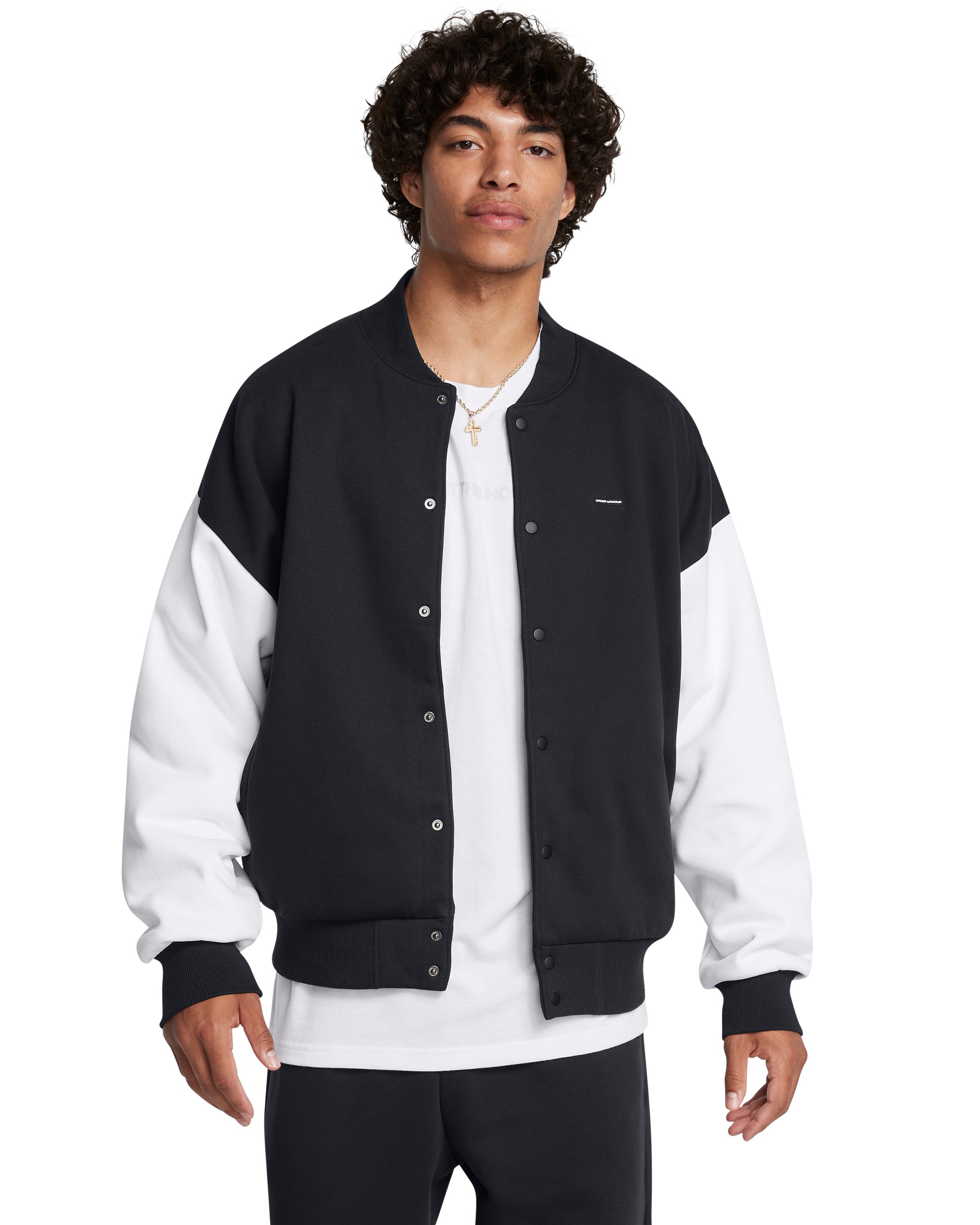 UA Icon Heavyweight Fleece Men's Oversized Bomber 6