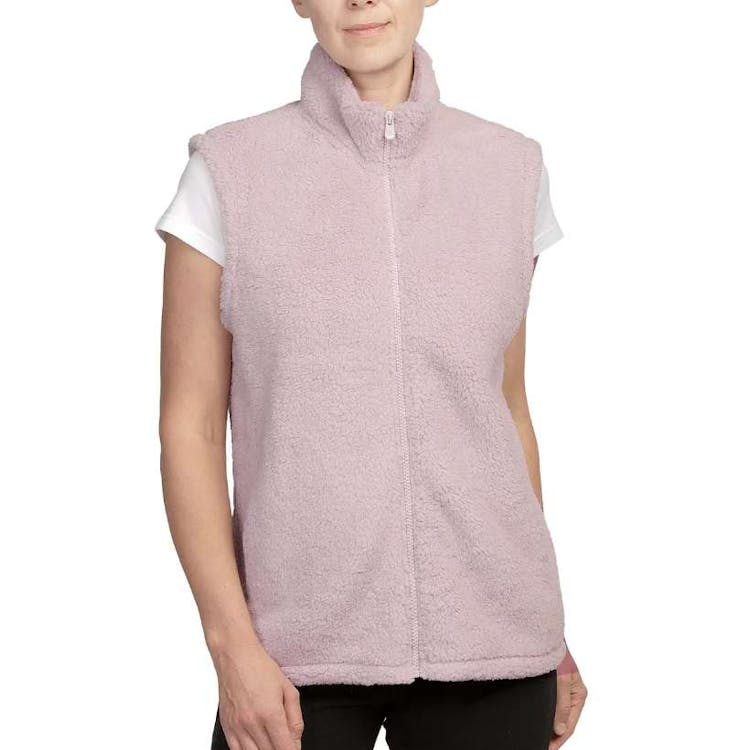 Women's Sherpa Vests Pink Medium 2