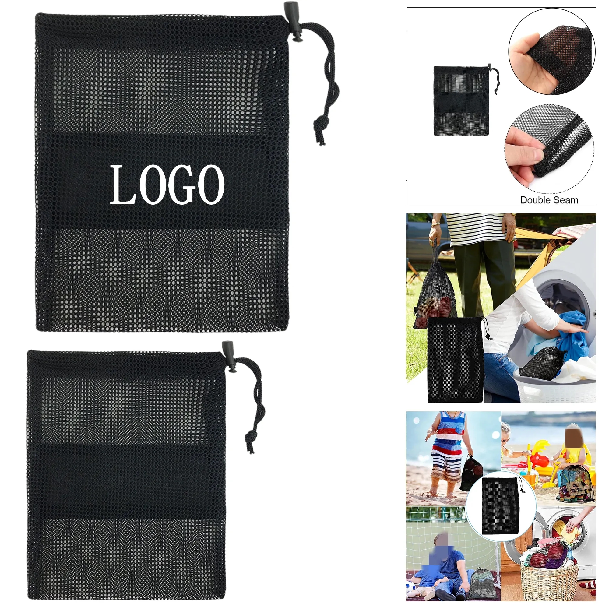 Lightweight Mesh Drawstring Bag