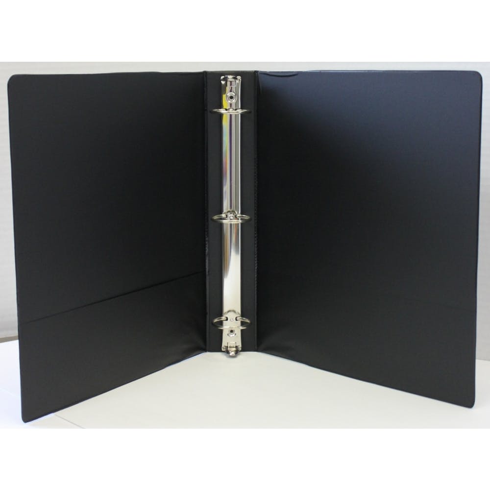 1.5" 3-Ring Binders - Black 2 Pockets 3