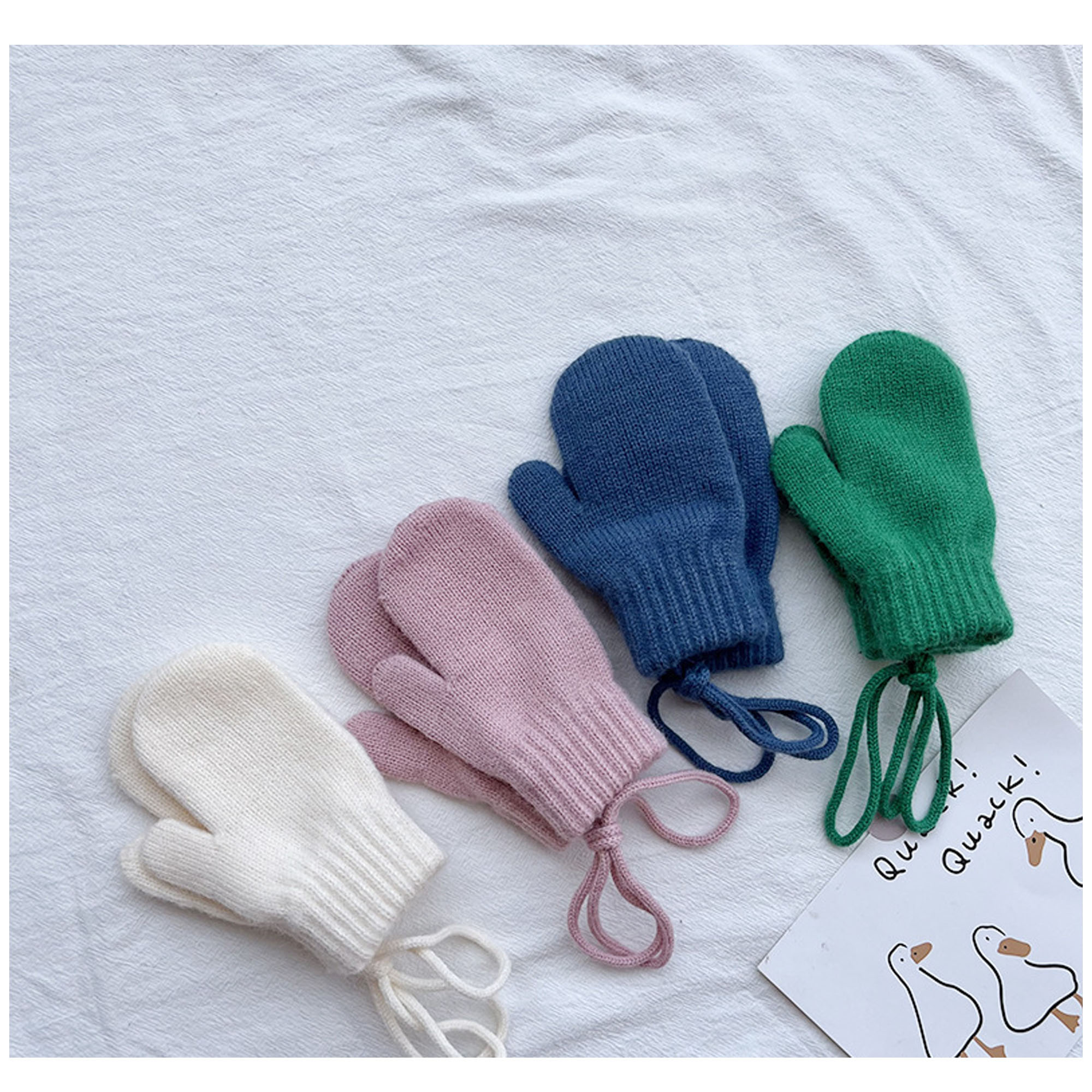 Cozy Kids' Knit Neck Gloves for Autumn & Winter Protection 7
