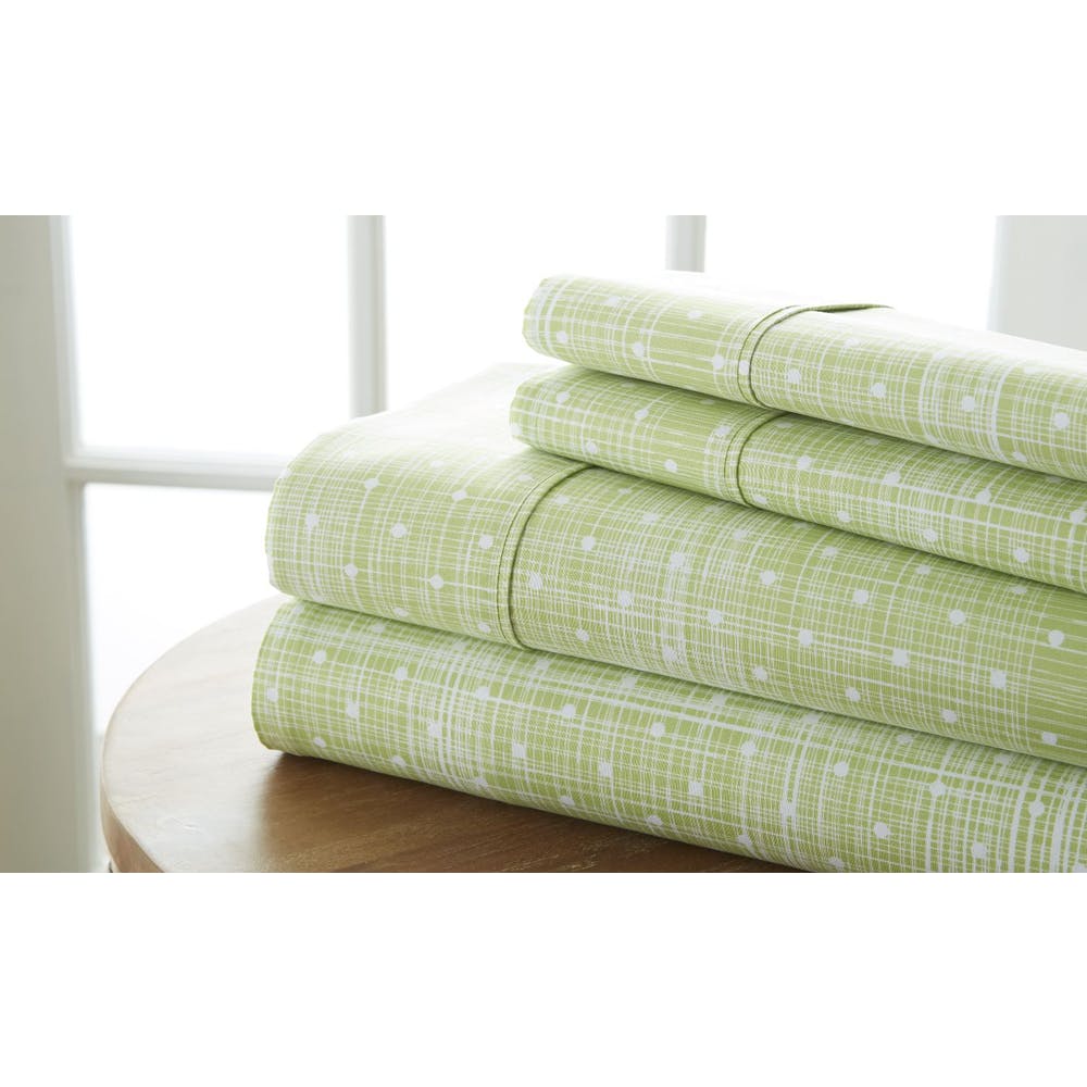Premium Sheet Sets - Moss Full Polka Dot Design 4 Piece 3