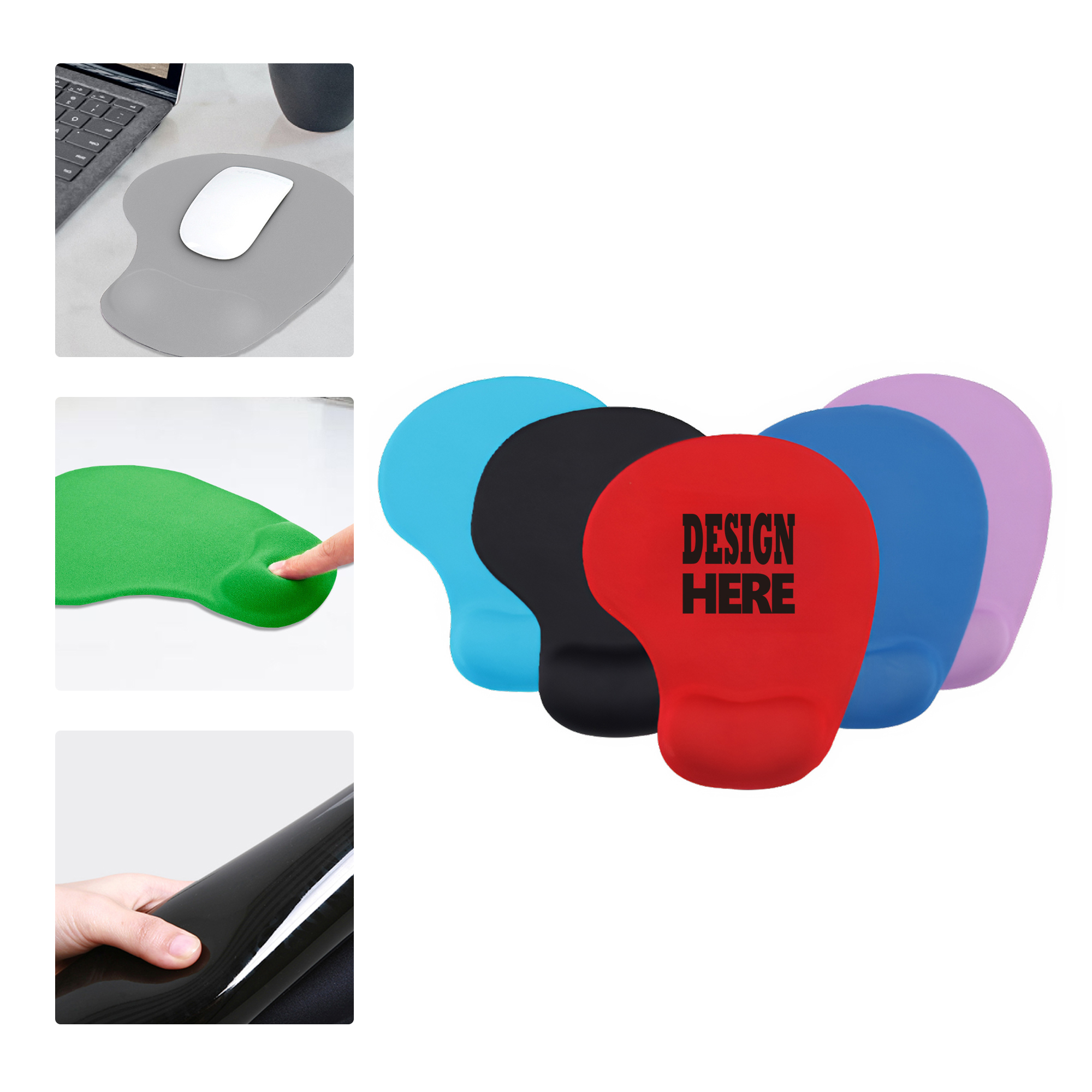 MOQ 50 Silicone Wrist Support Mouse Pad